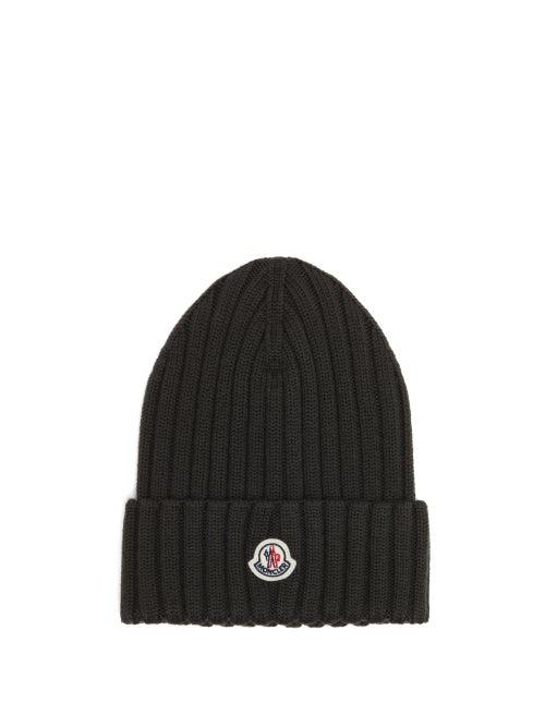 Matchesfashion.com Moncler - Logo-patch Merino-wool Beanie - Womens - Khaki