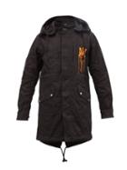 Amiri - Logo-print Fishtail Cotton Parka - Mens - Black
