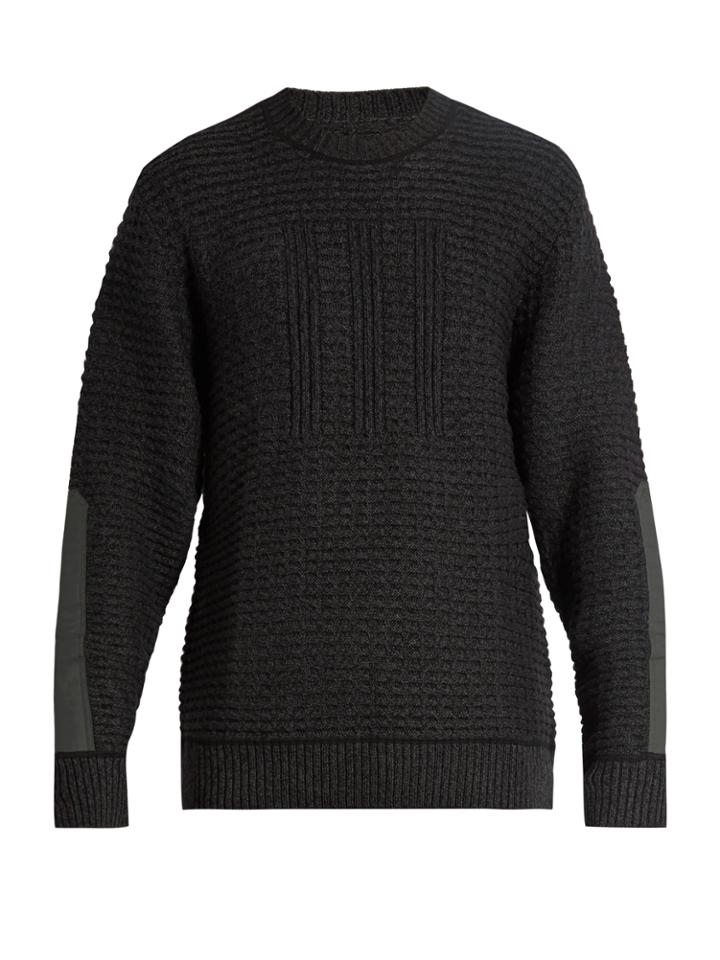 Adidas By Day One Crew-neck Ribbed-knit Wool-blend Sweater