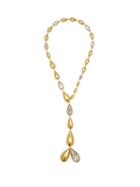 Matchesfashion.com Ryan Storer - Hidden Tears Crystal Embellished Necklace - Womens - Gold