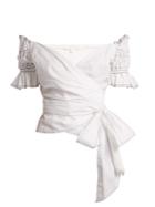 Jonathan Simkhai Off-the-shoulder Cotton Wrap Top