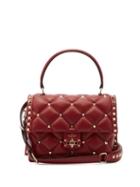Matchesfashion.com Valentino - Candystud Quilted Leather Shoulder Bag - Womens - Burgundy