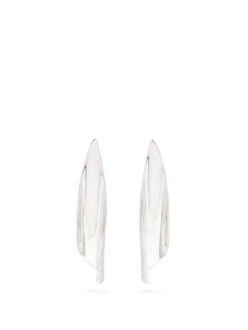 Matchesfashion.com Fay Andrada - Uro Long Wave Earrings - Womens - Silver