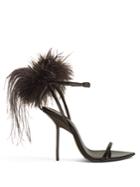 Saint Laurent Mansour Feather-embellished Sandals
