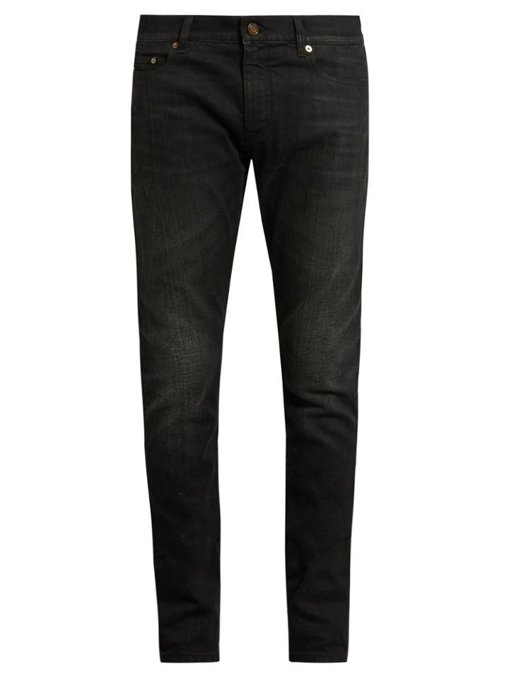 Saint Laurent Skinny-leg Faded Jeans