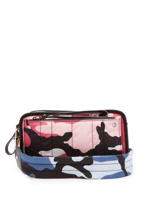 Matchesfashion.com Valentino - Camouflage Print Quilted Cross Body Bag - Mens - Multi