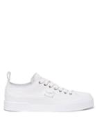 Ladies Shoes Dolce & Gabbana - Portofino Logo-plaque Canvas Trainers - Womens - White
