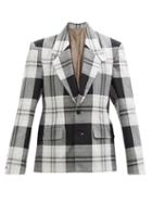 Charles Jeffrey Loverboy - They Them Tartan-cotton Jacket - Womens - Grey