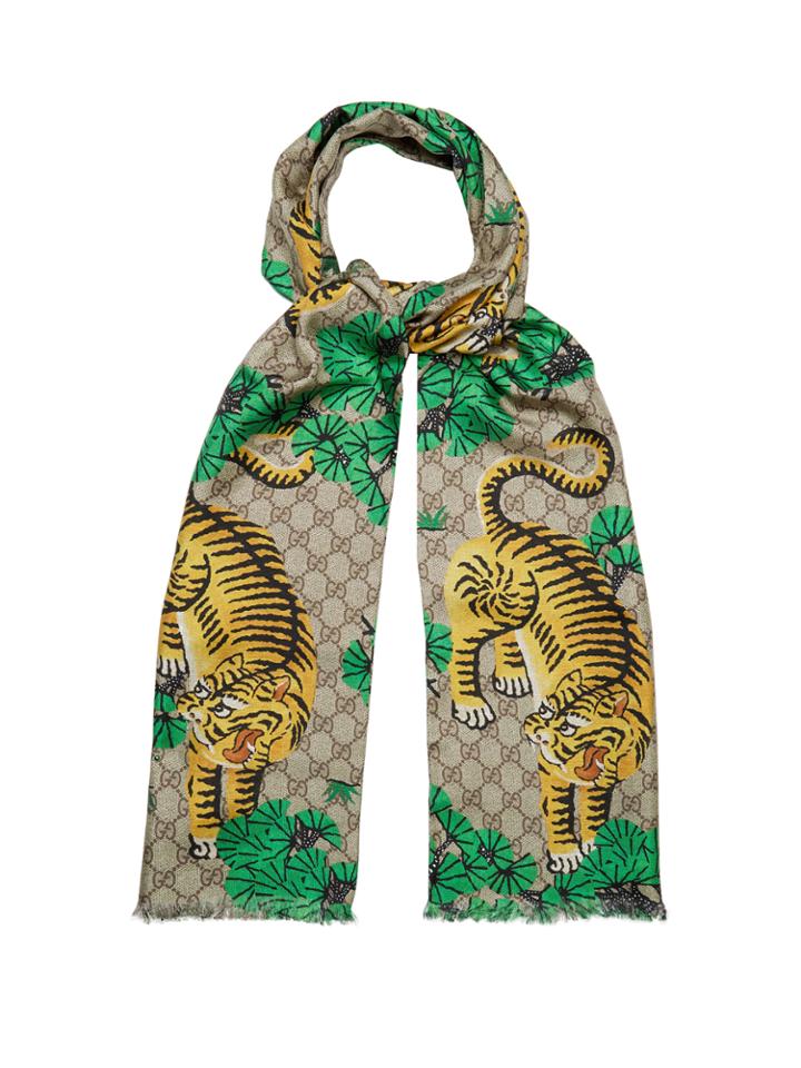 Gucci Bengal-print Silk Scarf