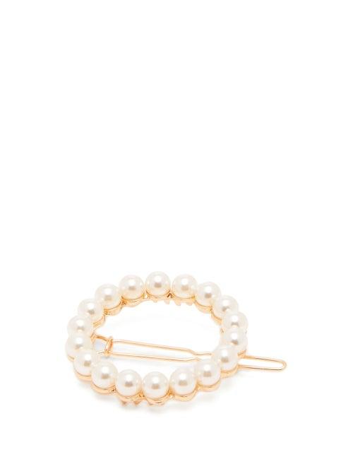Matchesfashion.com Shrimps - Albia Faux Pearl Hair Clip - Womens - Cream