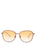 Matchesfashion.com Prism - New York Metal Sunglasses - Womens - Burgundy