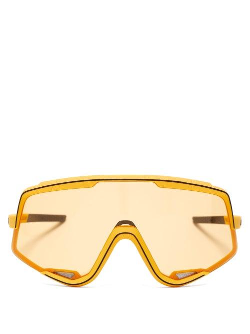 Matchesfashion.com 100% - Glendale Cycle Sunglasses - Mens - Yellow