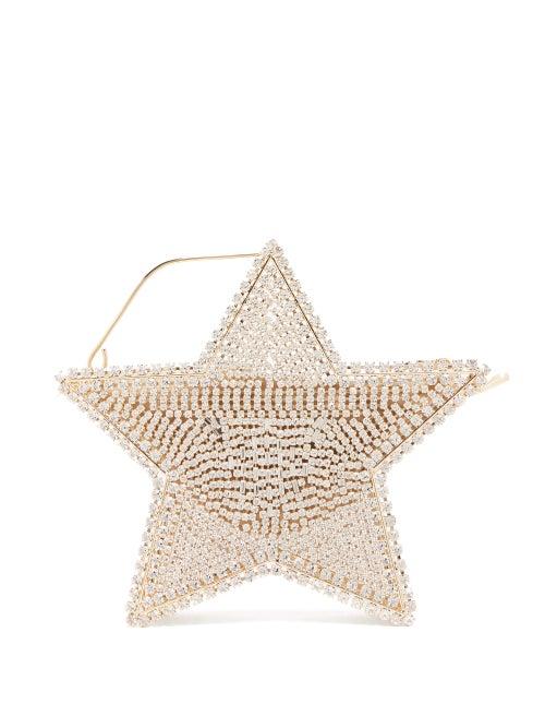 Matchesfashion.com Rosantica - Cielo Crystal-embellished Star Bag - Womens - Gold