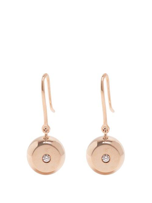 Matchesfashion.com Aurlie Bidermann Fine Jewellery - Bell Diamond & Rose Gold Earrings - Womens - Rose Gold
