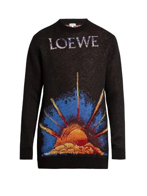 Loewe Sunrise Jacquard-knit Wool-blend Sweater