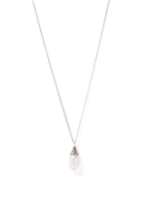 Saint Laurent - Baroque-pearl Necklace - Mens - Silver