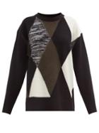 Matchesfashion.com Joseph - Diamond-jacquard Wool Sweater - Womens - Black Multi
