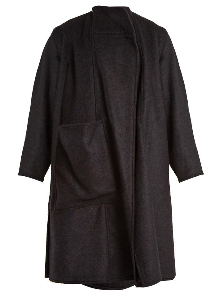 Lemaire Wrap-style Boiled Wool-blend Coat