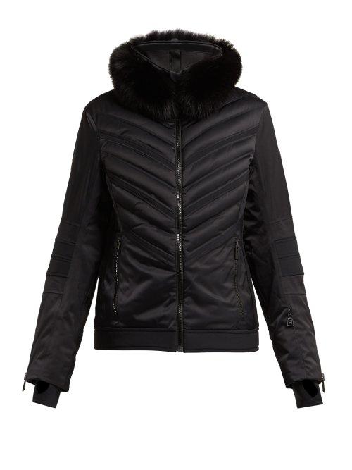 Matchesfashion.com Toni Sailer - Mila Fur Trimmed Technical Ski Jacket - Womens - Black