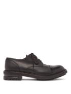Matchesfashion.com Alexander Mcqueen - Raised Tread Sole Leather Derby Shoes - Mens - Black