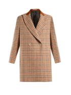Matchesfashion.com Golden Goose Deluxe Brand - Vanda Double Breasted Checked Wool Coat - Womens - Orange Multi