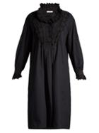 Matchesfashion.com Isabel Marant Toile - Molan Ruffled Cotton Dress - Womens - Black