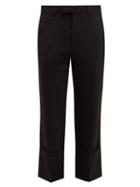 Matchesfashion.com Raf Simons - Cropped Virgin Wool Oxford Trousers - Womens - Black