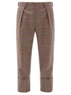 Matchesfashion.com Wooyoungmi - Cropped Houndstooth-wool Tailored Trousers - Mens - Beige