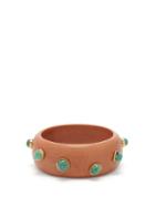 Matchesfashion.com Aurlie Bidermann - Turquoise Embellished Wood Bangle - Womens - Blue