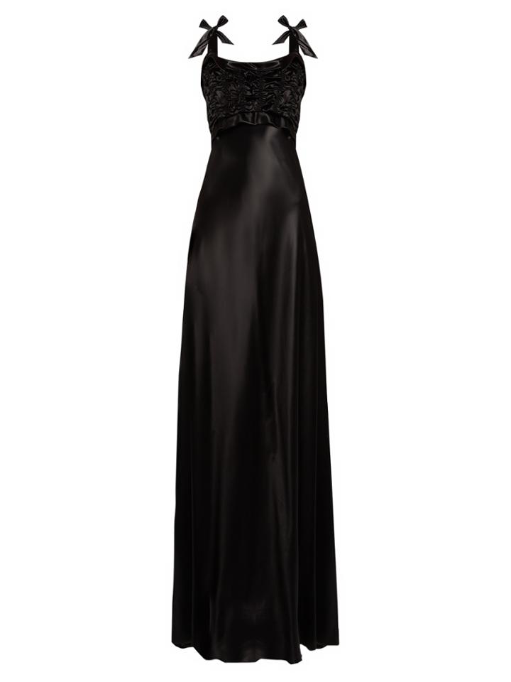 Maison Margiela Ruched-bodice Satin Gown