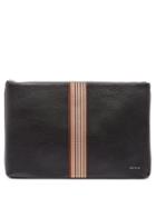 Matchesfashion.com Paul Smith - Signature Stripe Leather Pouch - Mens - Black