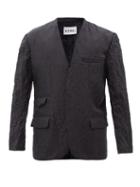 Noma T.d - Single-breasted Wrinkled Twill Jacket - Mens - Black