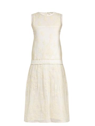 Queene And Belle Liliana Embroidered Mesh Dress