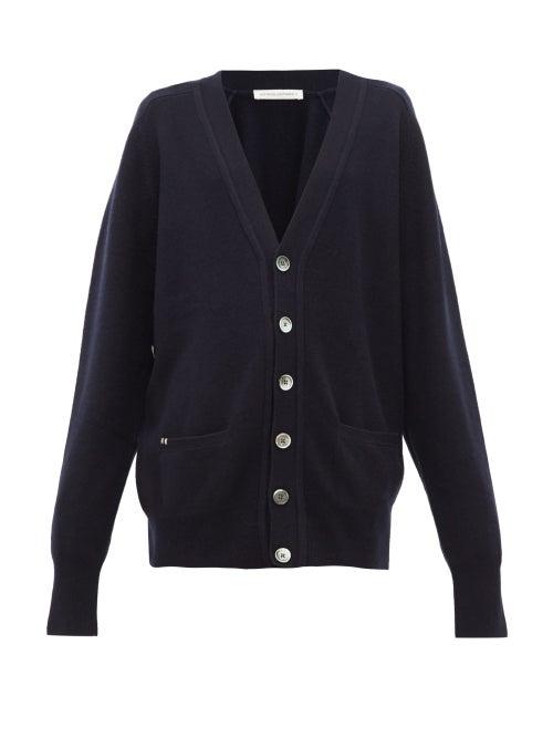 Matchesfashion.com Extreme Cashmere - N117 Cashmere Blend Cardigan - Womens - Navy