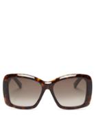 Matchesfashion.com Givenchy - Rectangle Tortoiseshell-acetate Sunglasses - Womens - Tortoiseshell