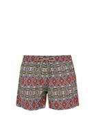 Okun Masai Tribal-print Swim Shorts