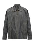Matchesfashion.com Issey Miyake Men - Oversized Zip-front Denim Jacket - Mens - Black