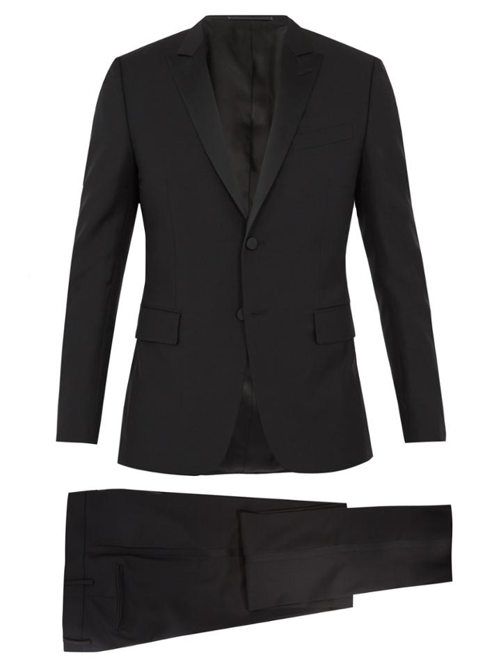 Valentino Satin-lapel Wool And Mohair-blend Tuxedo