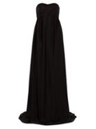 Matchesfashion.com Rochas - Strapless Faille Gown - Womens - Black
