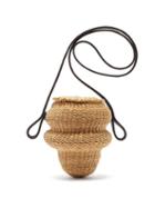 Matchesfashion.com Ines Bressand - N.5 Mini Wave-shaped Straw Bucket Bag - Womens - Black Multi