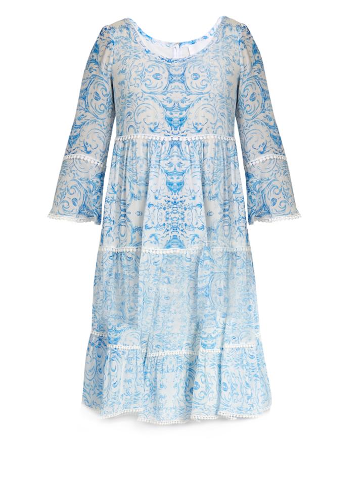 Athena Procopiou The Midsummer's Sky Silk Dress