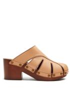 Matchesfashion.com Chlo - Quinty Leather Clogs - Womens - Beige