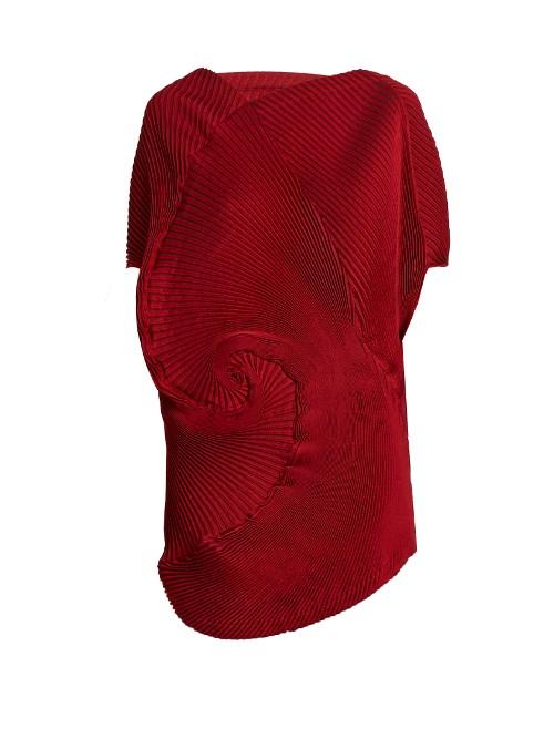 Issey Miyake Optical 2 Pleated-swirl Top