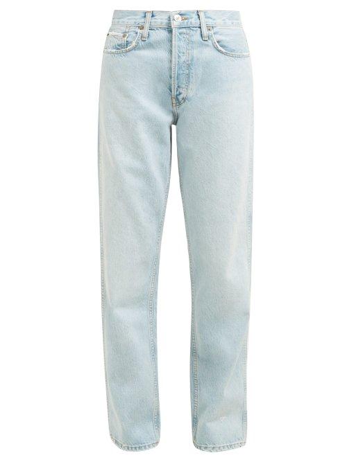 Matchesfashion.com Re/done Originals - Low Slung Stone Washed Denim Jeans - Womens - Light Denim