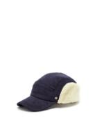 Paul Smith - Faux-shearling And Cotton-corduroy Cap - Mens - Blue