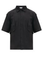 Matchesfashion.com Sasquatchfabrix - Layered Cotton-blend Short-sleeved Shirt - Mens - Black