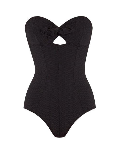 Matchesfashion.com Lisa Marie Fernandez - Poppy Bandeau Swimsuit - Womens - Black