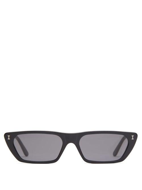 Matchesfashion.com Illesteva - Hogan Rectangle Frame Acetate Sunglasses - Mens - Black