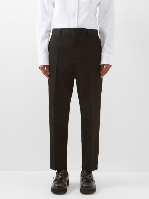 Jil Sander - Wool-gabardine Straight-leg Trousers - Mens - Black