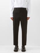 Jil Sander - Wool-gabardine Straight-leg Trousers - Mens - Black